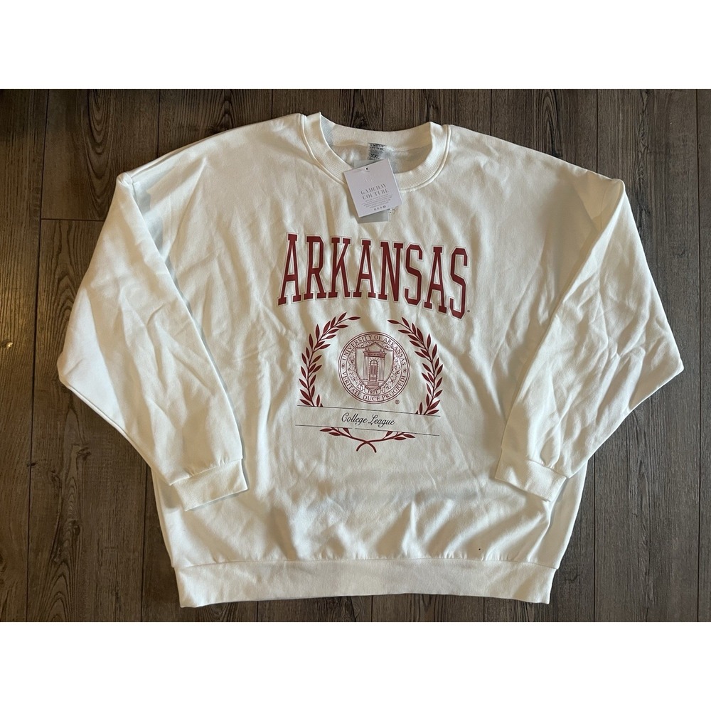 University Of Arkansas Gameday Couture Unisex Crewneck XXL small Flaw *See Pic